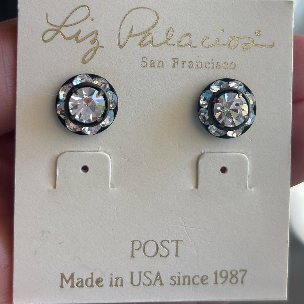 New Liz Palacios Swarovski Post Crystal Earrings